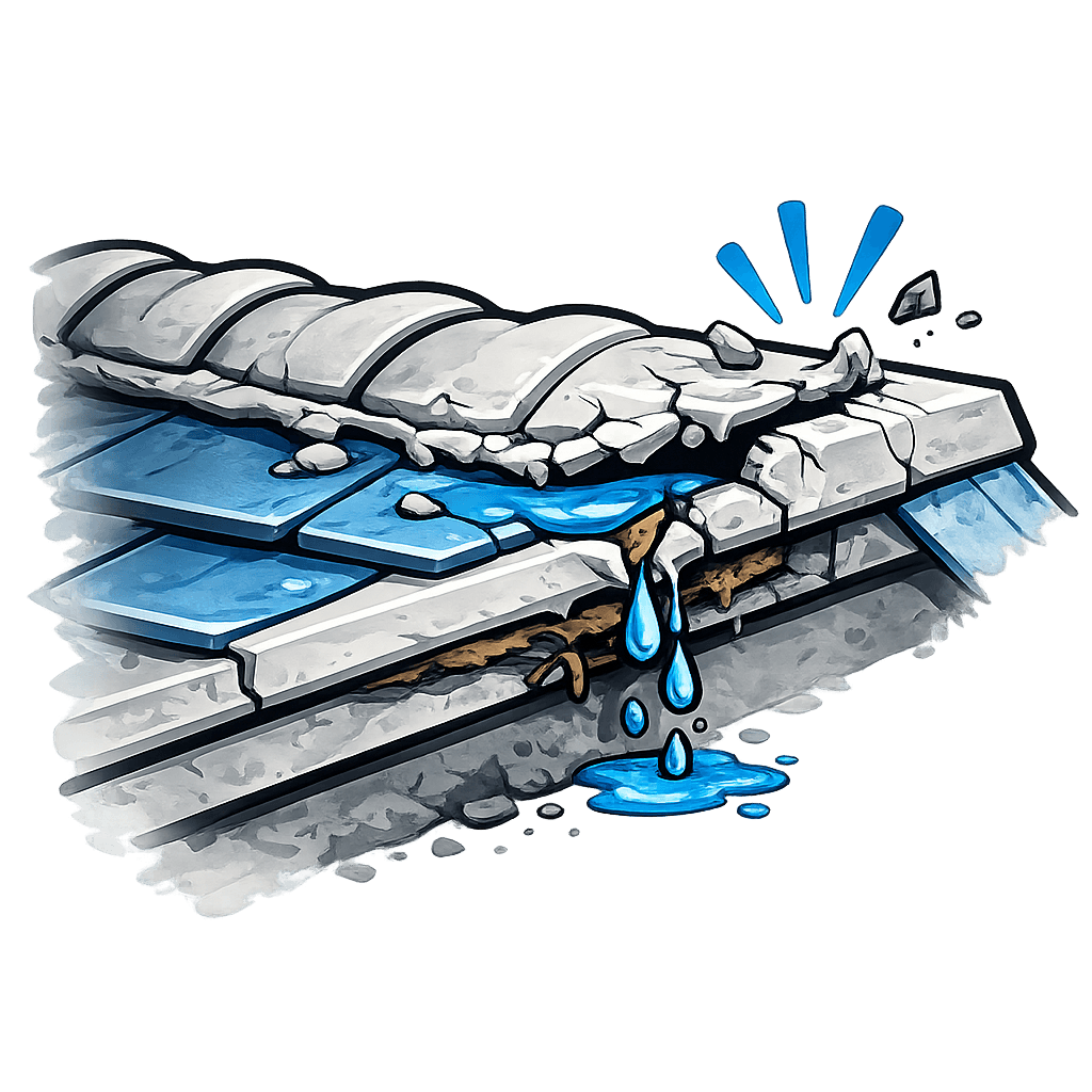 Sealant deterioration