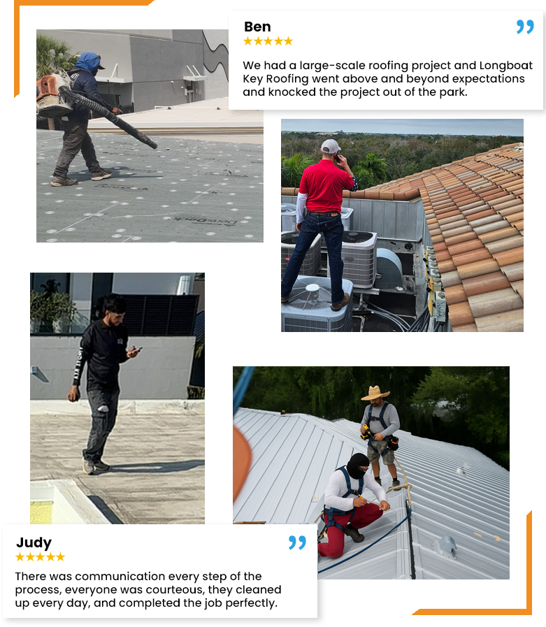 commercial roofing Banner Collage