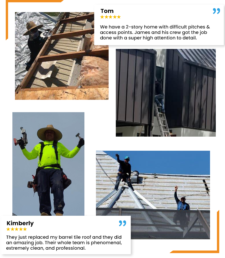 specialty roofing Banner Collage